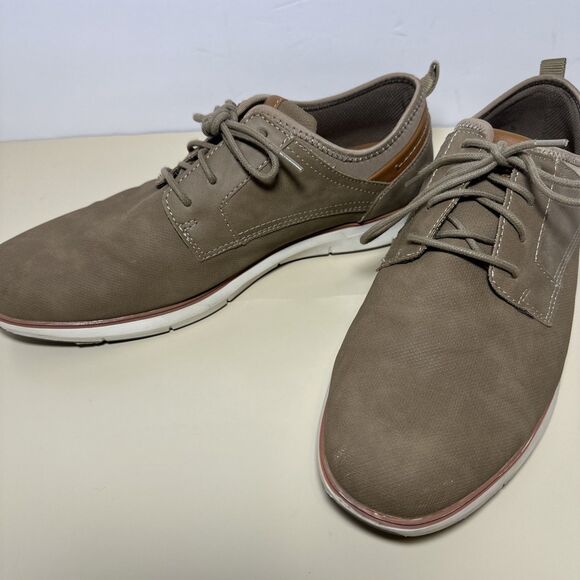 Sonoma Good For Life Ortholite Eco Size 12M Men’s Tan Roman Oxford Dress Shoes - Picture 3 of 11